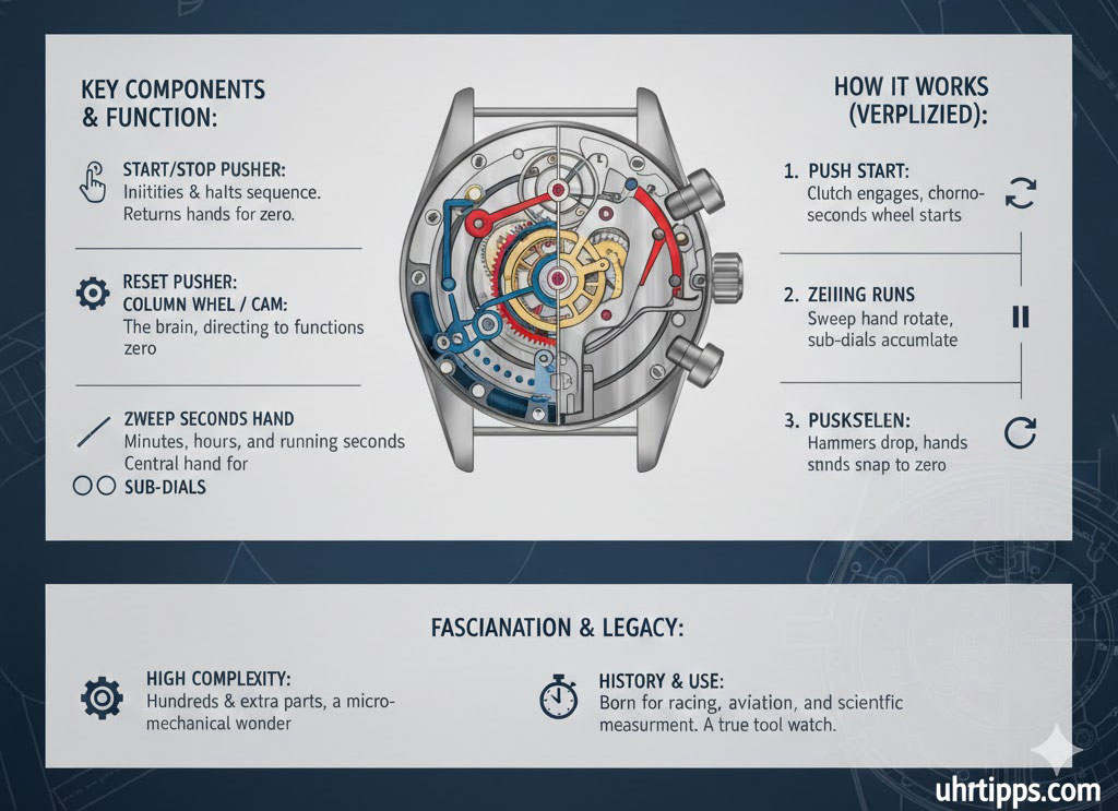 Infografik Komplikation Chronograph